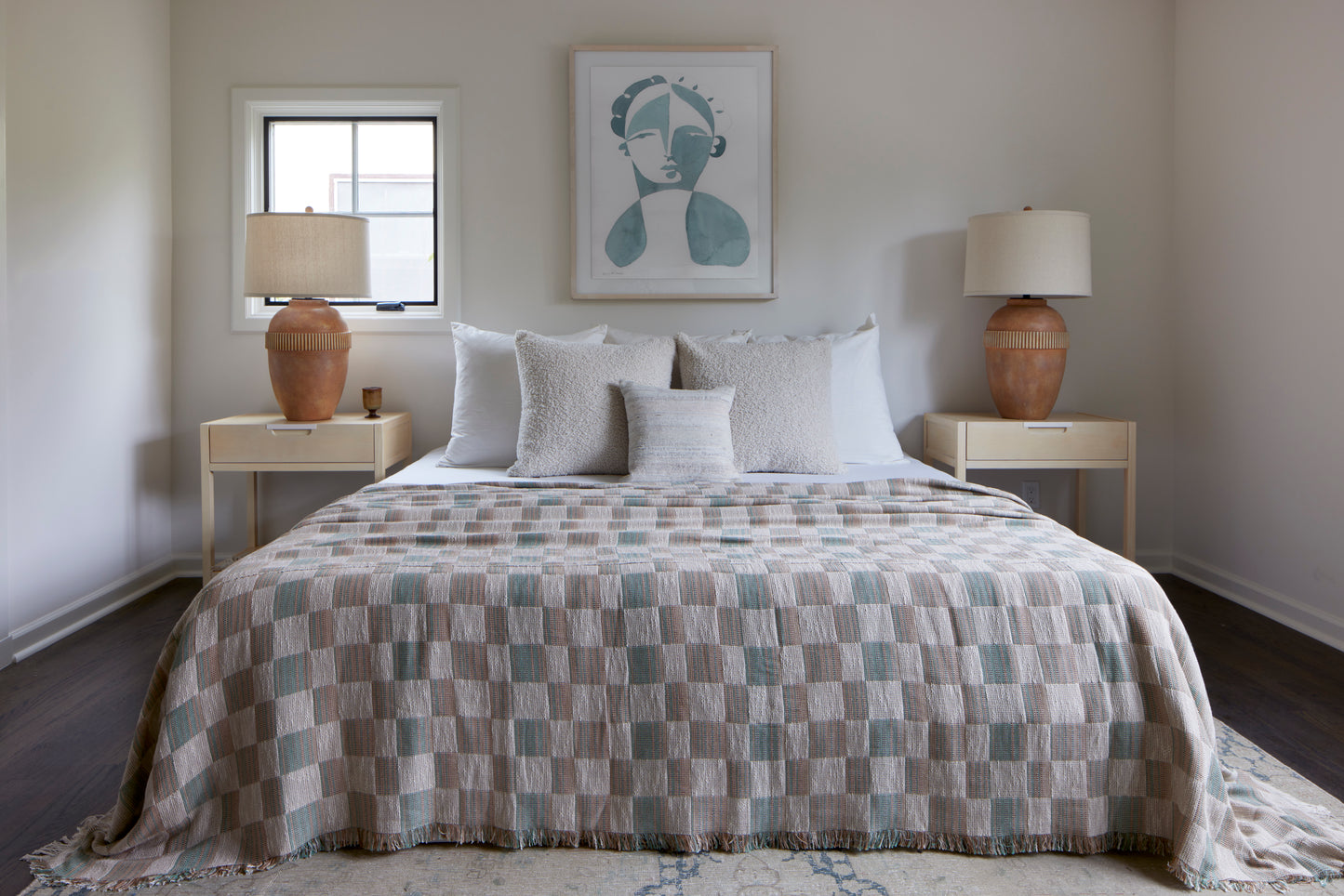 Mariana Bedspread in Sea
